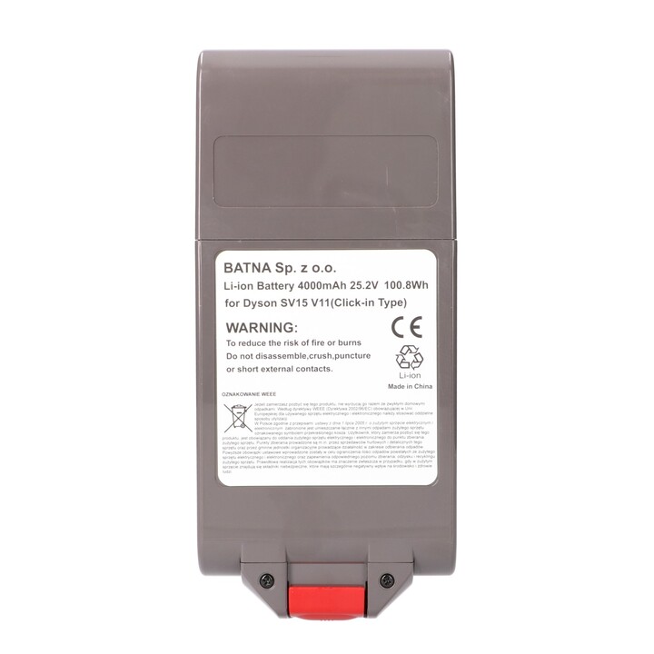 Bateria Dyson, V11 (tipo clique) 25,2v 4000mah