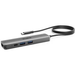 Hub de sala de reuniões BYOD-BOX da Yealink com 2 portas USB-A 3.0, saída HDMI, cabo Tipo-C de 1,5 m, prateado