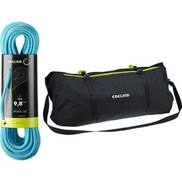 EDELRID Boa 9.8 corde d'escalade avec sac, bleue, 80 m