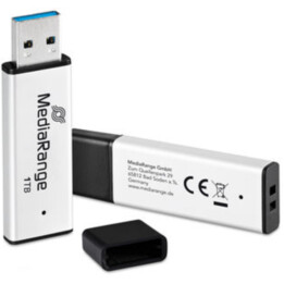 MediaRange MR1905-1 Unità flash USB da 1 TB USB Tipo A 3.2 Gen 1 (3.1 Gen 1) Nero, Argento