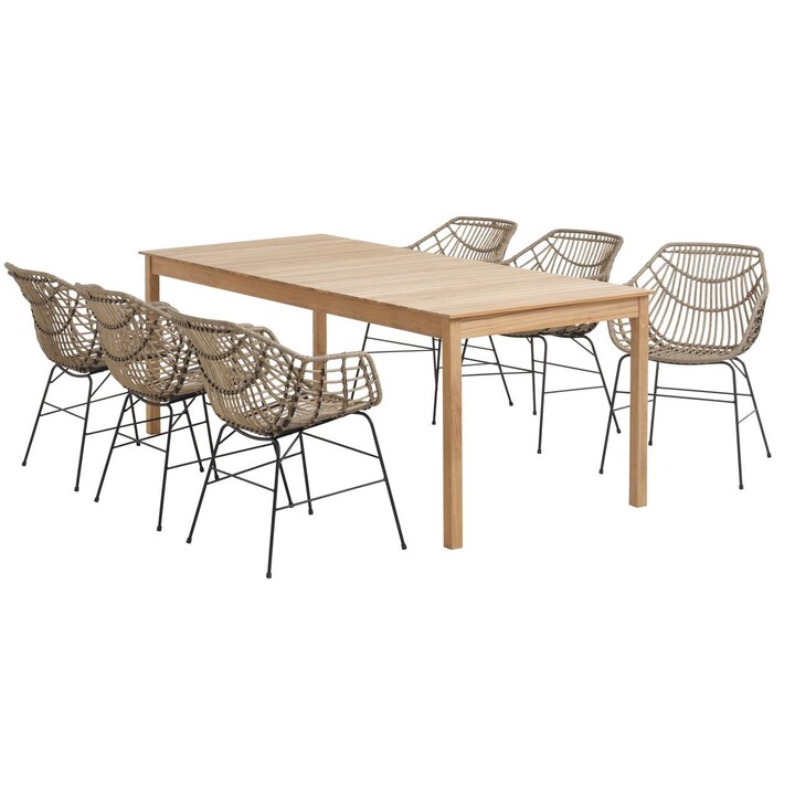 Jysk ILDERHUSE Sedia, naturale (2 pezzi)