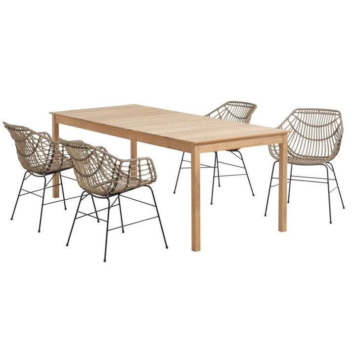 Jysk ILDERHUSE Sedia, naturale (2 pezzi)