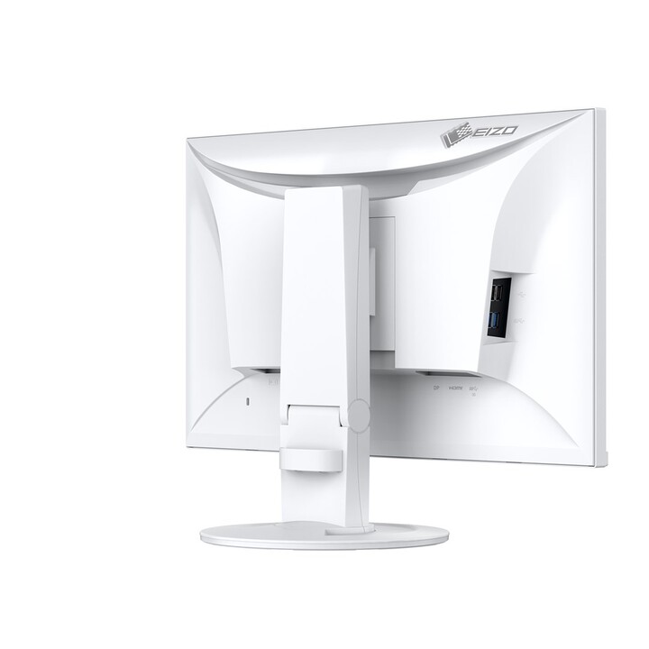 Monitor para PC EIZO FlexScan EV2400R-WT de 60,5 cm (23,8") com resolução Full HD de 1920 x 1080 pixels e tela branca.