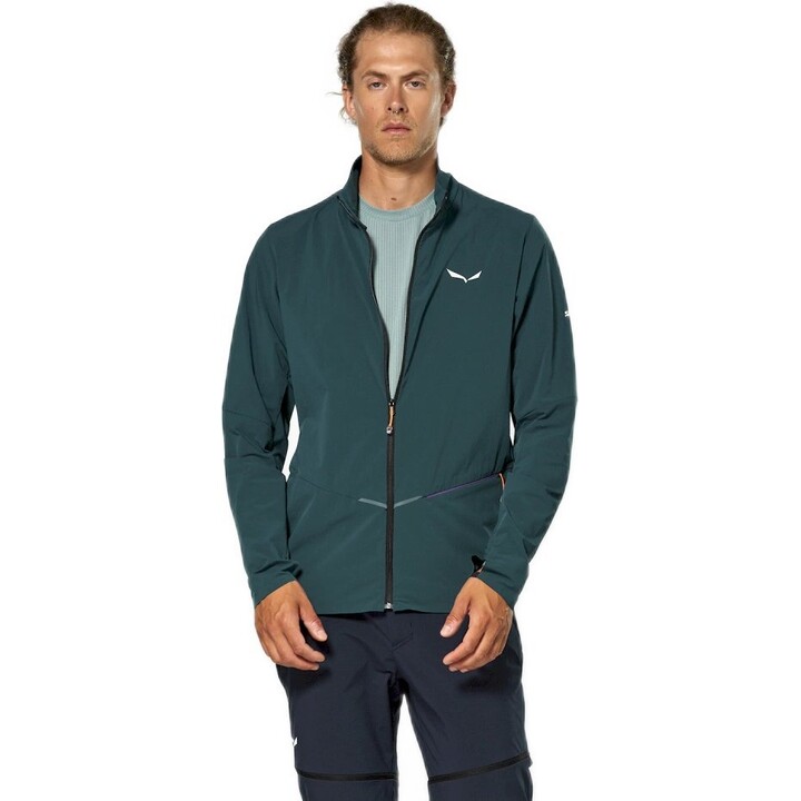 Salewa Pedroc Dst Lightweight Jacket - Pond Blue Softshell Jacket, Size L