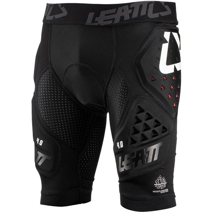 Pantaloncini protettivi LEATT Impact Shorts 3DF 4.0, taglia M, neri.