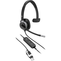 Fone de ouvido HP Poly Mission 615 Mono com fio USB (Pacote com várias unidades)