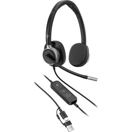 Fone de ouvido estéreo com fio USB HP Poly Mission 625 (pacote com várias unidades)