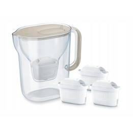 BRITA Style ESSENTIAL XL Filterkanne sandfarben + 3 x  MX Pro Pure Performance Filter