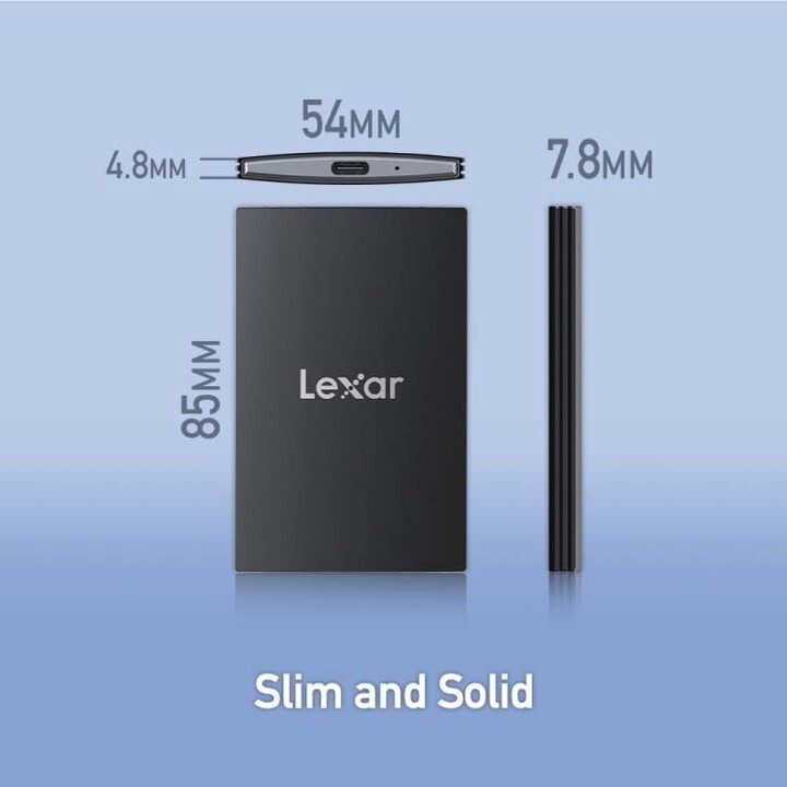 Lexar Lsl300002t-rnbng External Solid State Drive 2 Tb Usb Type-a / Usb Type-c 3.2 Gen 2 (3.1 Gen 2) Black