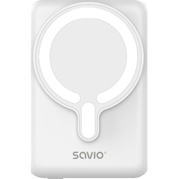 Carregador sem fio externo Savio BA-13 de 10000 mAh, branco