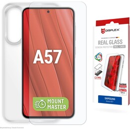 Protector de pantalla de cristal templado DISPLEX + funda protectora para Samsung A57