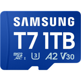 Cartão de Memória microSD Samsung T7 1TB para Smartphones, Tablets e Consolas Portáteis