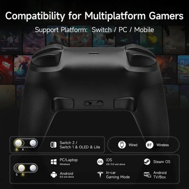 EasySMX S10 Lite Nero - Gamepad per PC, Nintendo Switch e smartphone (Android e iOS)