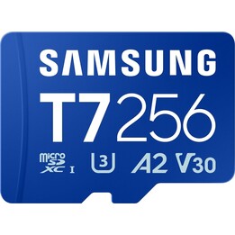 Scheda di memoria microSD Samsung T7 da 256 GB per smartphone, tablet e console portatili