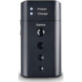 Cargador pilas recargables hama delta travel universal baterias de litio y nimh usb-c color negro