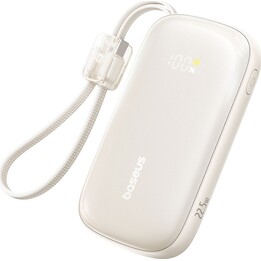 EnerFill FC21 Qpow 3 Ultra Digital Display Power Bank with Detachable Cable 10000mAh 22.5W Natural Titaniu