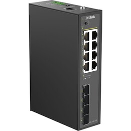 Industrieller Gigabit Smart Managed PoE+ Switch 12 Ports mit 4 SFP