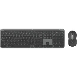 Logitech MK950 Signature Slim Wireless Keyboard and Mouse Combo Set 920-012490, Slim Design, Graphite
