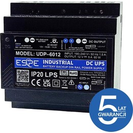 ESPE UDP-6012 12V 60W 5A Switching Power Supply with Buffers for DIN Rail