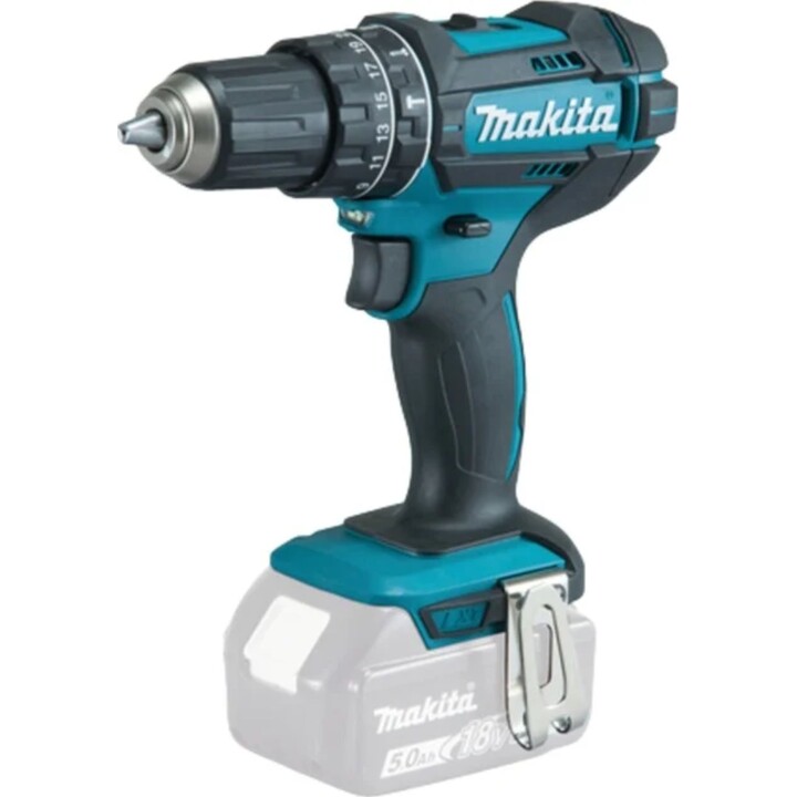 Makita DHP482Z Berbequim sem chave 1,8 kg Preto, Azul, Martelo