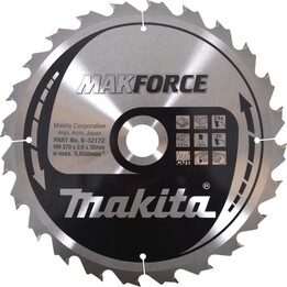 Makita makforce hoja de sierra, 270 x 30 mm, 24Z, B-32172