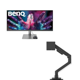 Monitor gráfico BenQ DesignVue PD3420Q de 86,36 cm (34 pulgadas) + Brazo ergonómico BenQ BSH01