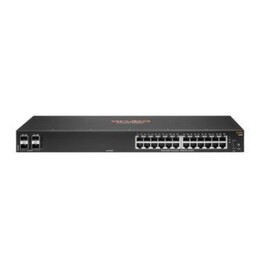 Switch HPE Networking CX6000 a 24 porte 1GBase-T e 4 porte 1G SFP, montabile su rack.