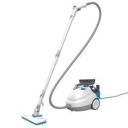Limpadora a vapor Black & Decker BHSMP2314-QS, cilindro de 1,2 L, 2300 W, azul e branca.