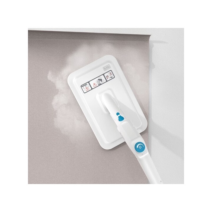 Limpadora a vapor Black & Decker BHSMP2314-QS, cilindro de 1,2 L, 2300 W, azul e branca.