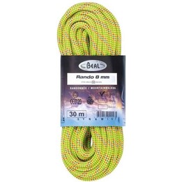 Corde rando 8mm 20m doré sec-jaune BEAL