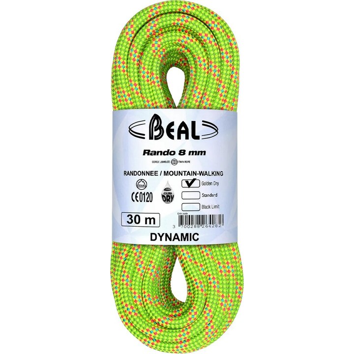 Corde rando 8mm 30m Golden Dry Beal