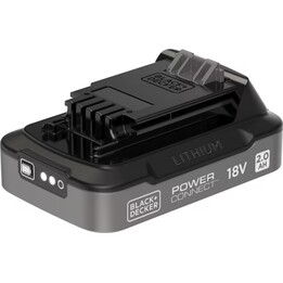 Bateria de lítio BLACK & DECKER 18V POWERCONNECT 2Ah com indicador do estado de carga