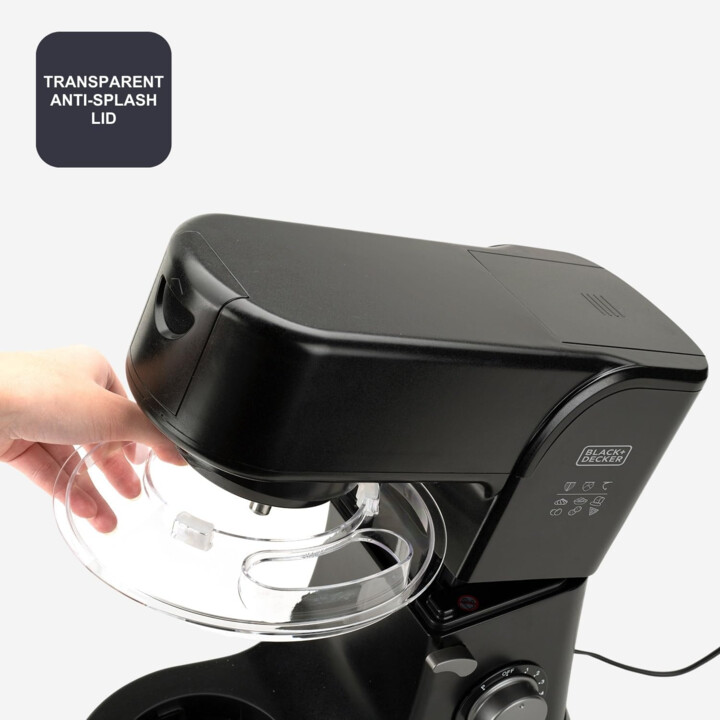 BLACK+DECKER BXKM1001E - Batteur sur socle 1000W | 8 vitesses + Turbo | Mélange planétaire