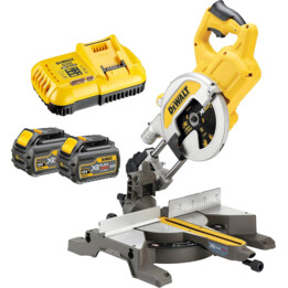 DeWalt DCS777T2-QW - Ingletadora telescópica sin escobillas XR Flexvolt 54V / 18V con batería Li-Ion 6, 0 Ah