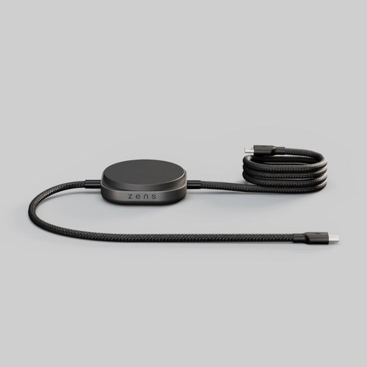 ZENS USB DC Pro 2 Charging Cable: Magnetic USB DC cable for wired charging up to 240W, compatible with 15W Qi2, for u