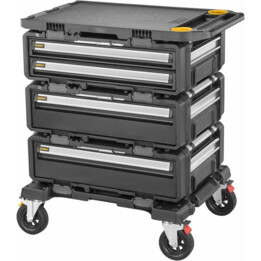 DeWALT ToughSystem DWST60510-1 - Carrello portautensili (3 cassette portautensili, piano di lavoro, ruote di trasporto)