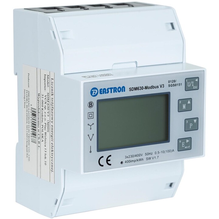 Medidor de energía trifásico VCX SDM 630 MODBUS V3