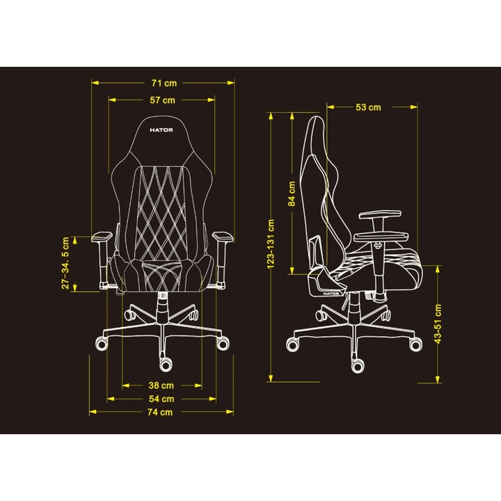 HATOR Darkside 3M Fabric Silla para videojuegos universal Negro