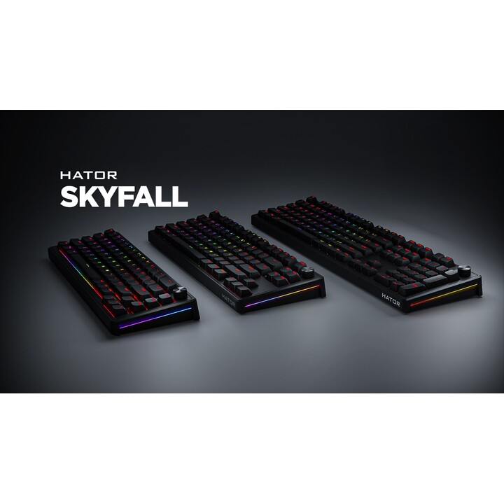 HATOR Skyfall 65 Wired Keyboard, Universal USB QWERTY English, Black