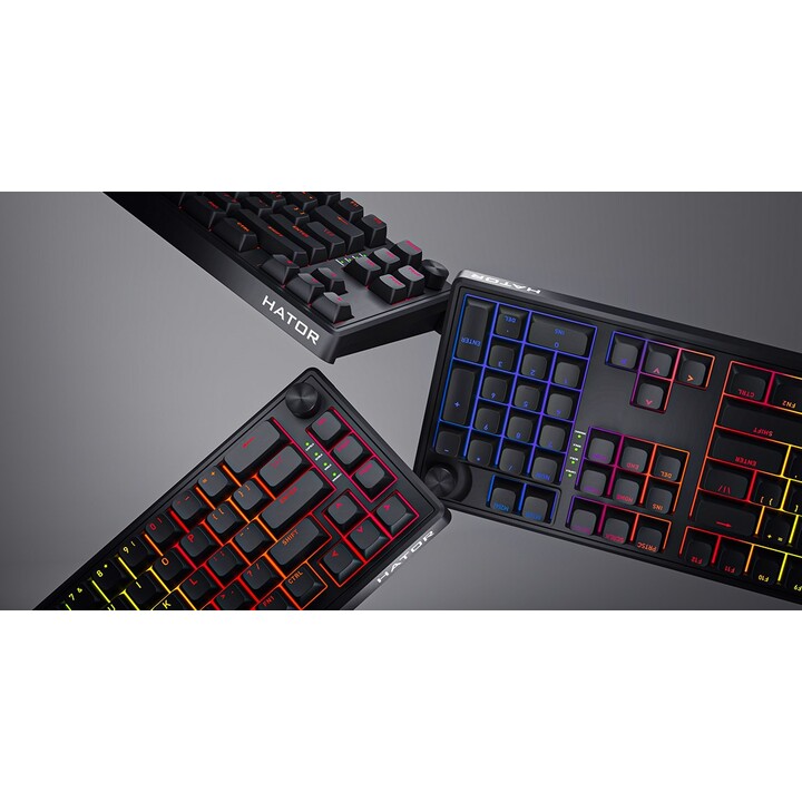 HATOR Skyfall 65 Wired Keyboard, Universal USB QWERTY English, Black