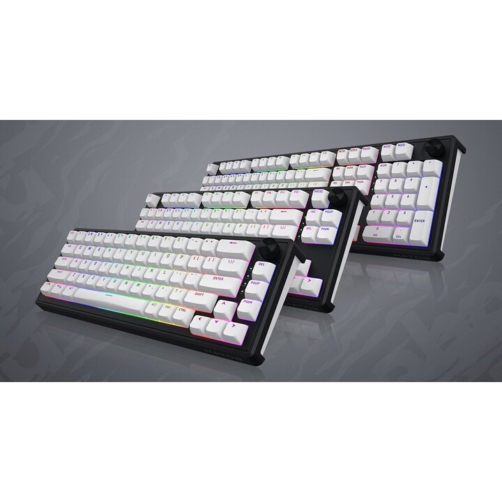 HATOR Skyfall Wireless 65 Gaming Keyboard USB + RF Wireless + Bluetooth QWERTY US English Black, White