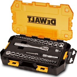 DeWalt DWMT45034-0 Set di bussole metriche/SAE 34 pezzi, 1/4" e 3/8"