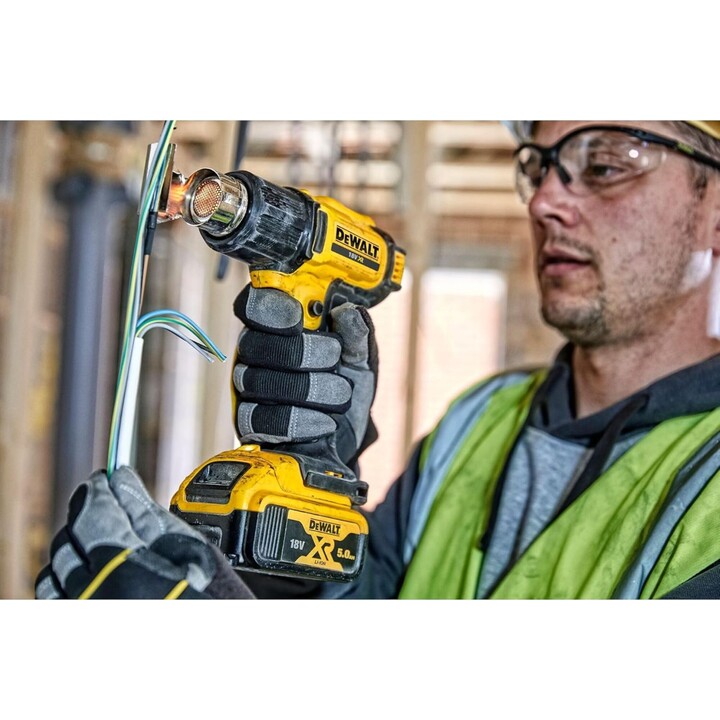 DEWALT DCE530N-XJ - Pistola de Aire caliente XR 18V, 290-530 °C, Ajuste de 2 temperaturas, Luz LED
