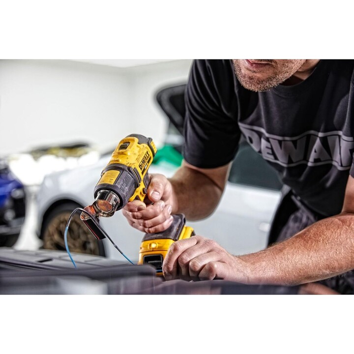 DEWALT DCE530N-XJ - Pistola de Aire caliente XR 18V, 290-530 °C, Ajuste de 2 temperaturas, Luz LED