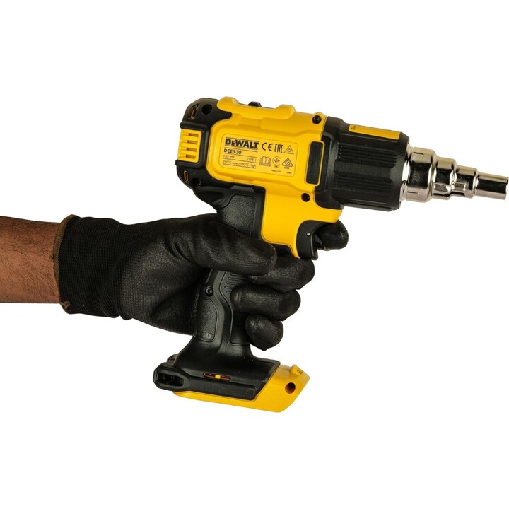 DEWALT DCE530N-XJ - 18V XR Heißluftgebläse, 290-530 °C, 2 Temperaturstufen, LED-Licht