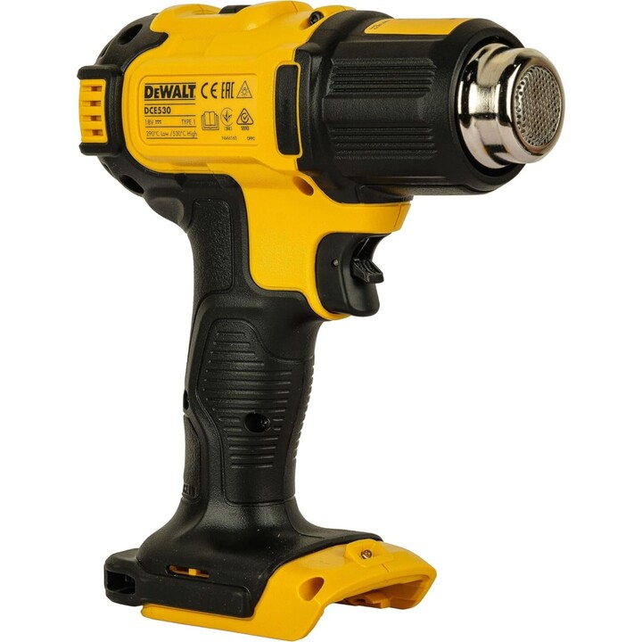 DEWALT DCE530N-XJ - 18V XR Heißluftgebläse, 290-530 °C, 2 Temperaturstufen, LED-Licht
