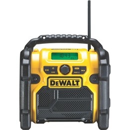 DEWALT DCR020-QW - Rádio de trabalho compacto 10,8 V - 14,4 V - 18 V, porta USB, entrada auxiliar