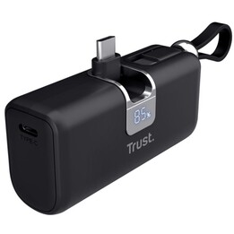 Powerbank Trust Pacto 26104 da 5000 mAh/18W/Nero