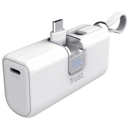 Power bank Trust Pacto 26105 da 5000 mAh / 18 W / Bianco