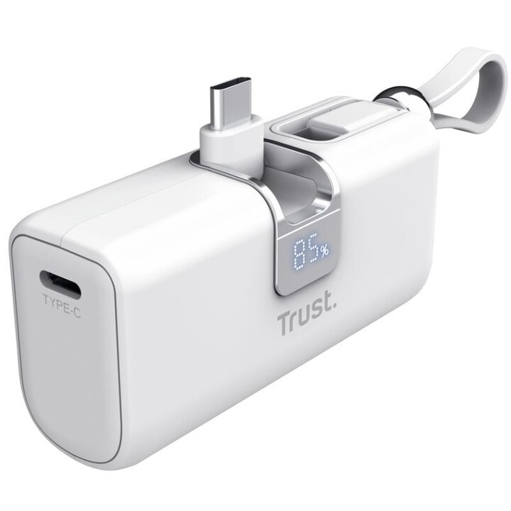 Trust Pacto 26105 5000mAh Powerbank / 18W / Weiß